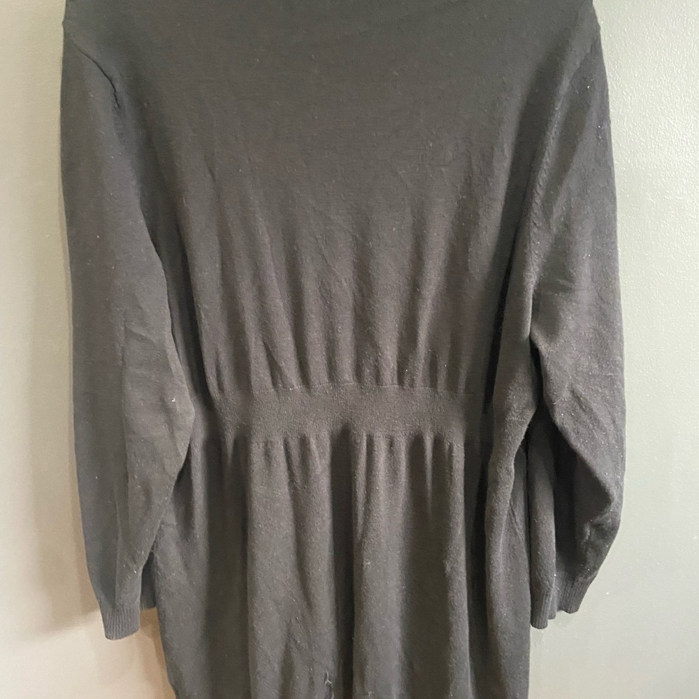 Black Ruffle Plus Size Cardigan - Picture 2 of 4